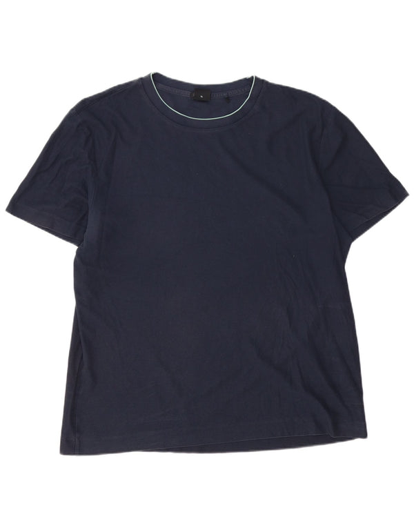 T-shirt da uomo slim fit Hugo Boss Top XL in cotone blu navy