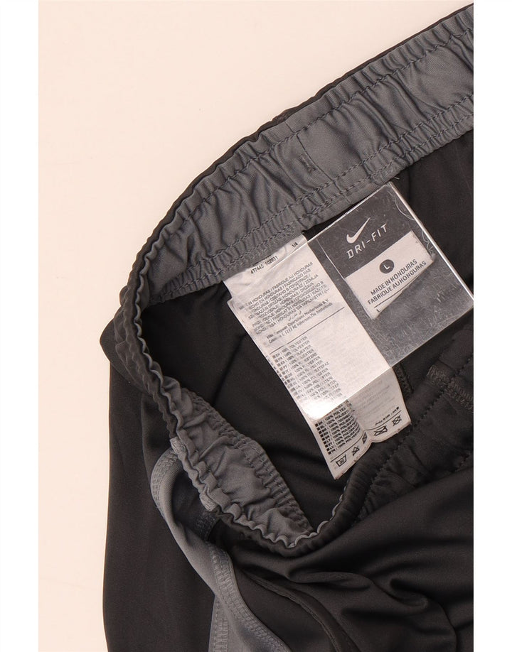 Pantaloncini sportivi NIKE Dri Fit da uomo, grandi, in poliestere grigio