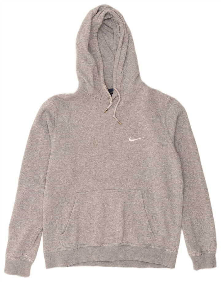 Felpa con cappuccio da uomo Nike in cotone grigio medio