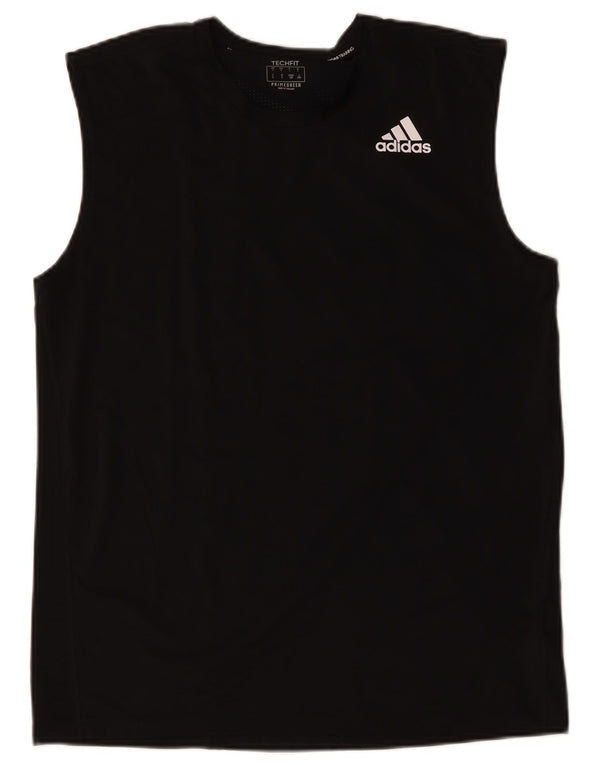 Canotta Adidas Aeroready da uomo grande in poliestere nero