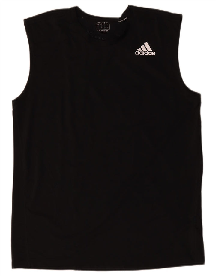 Canotta Adidas Aeroready da uomo grande in poliestere nero