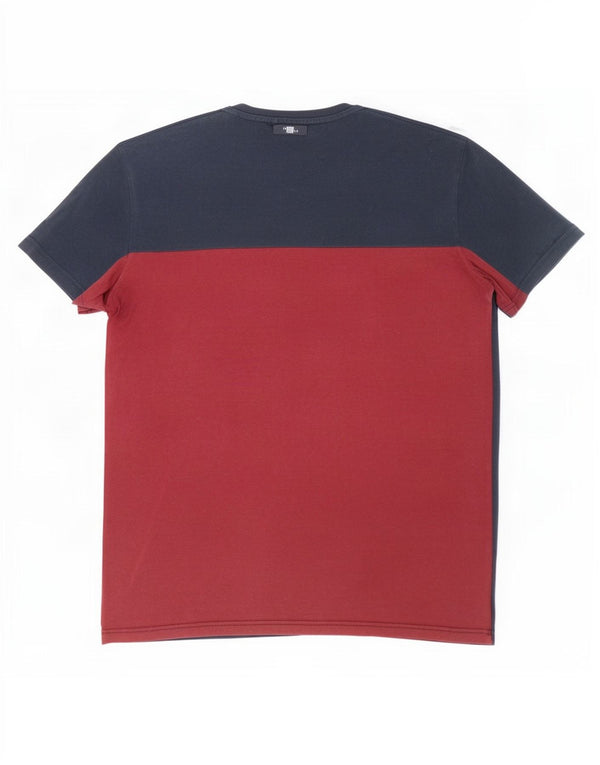 T-shirt grafica da uomo Jack Wills Top Small Blu Navy Colourblock
