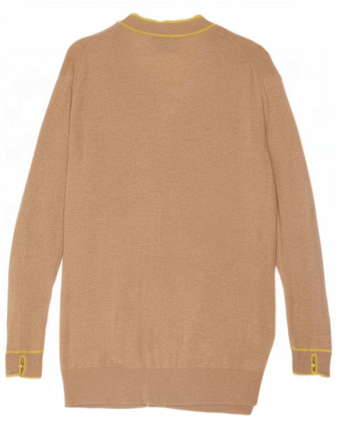 Maglione cardigan da donna Massimo Dutti UK 12 Cotone screziato beige medio