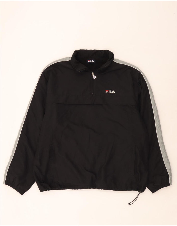 Giacca a vento pullover da uomo Fila UK 42 XL poliestere nero
