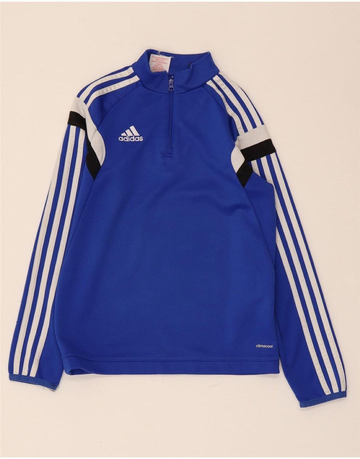 ADIDAS Boys Climacool Pullover Tracksuit Top 9-10 Years Medium Blue