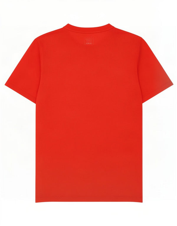 T-shirt da uomo Puma Top Large in poliestere color block rosso