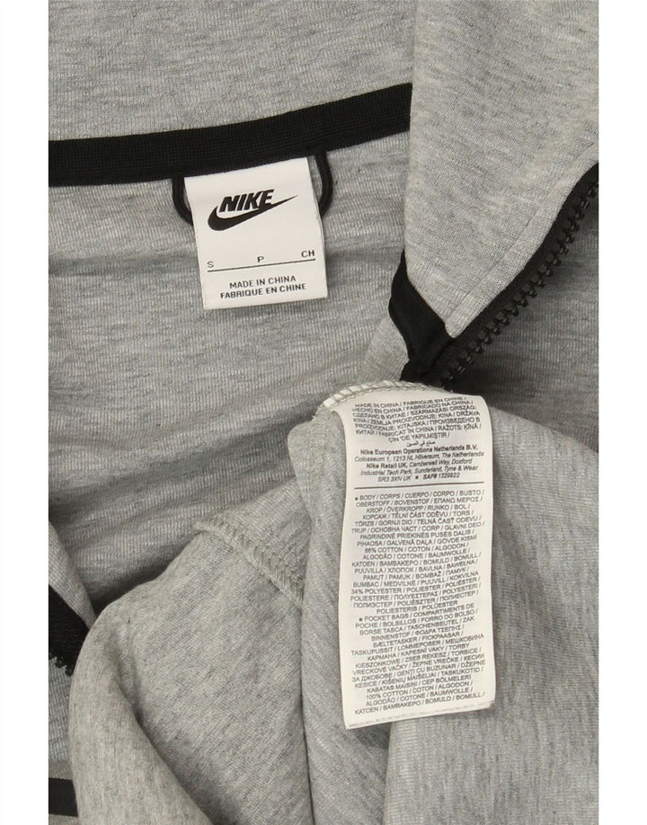 Felpa con cappuccio e zip Nike da uomo, piccola, in cotone grigio screziato