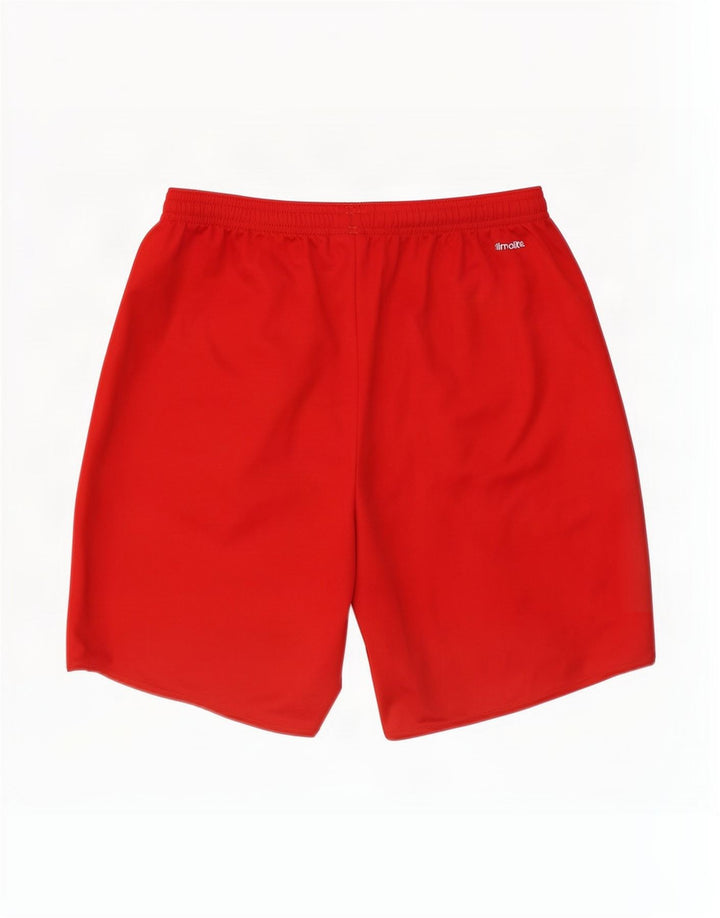 Pantaloncini sportivi Adidas Climalite da uomo grandi in poliestere rosso