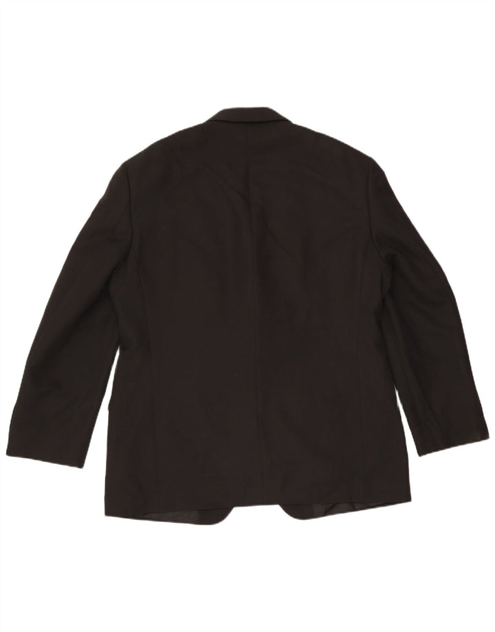 Giacca blazer a 3 bottoni da uomo Marks & Spencer UK 42 grande poliestere nero
