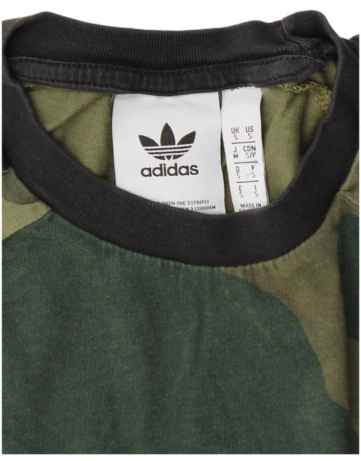 T-shirt da uomo ADIDAS Top Small in cotone mimetico kaki