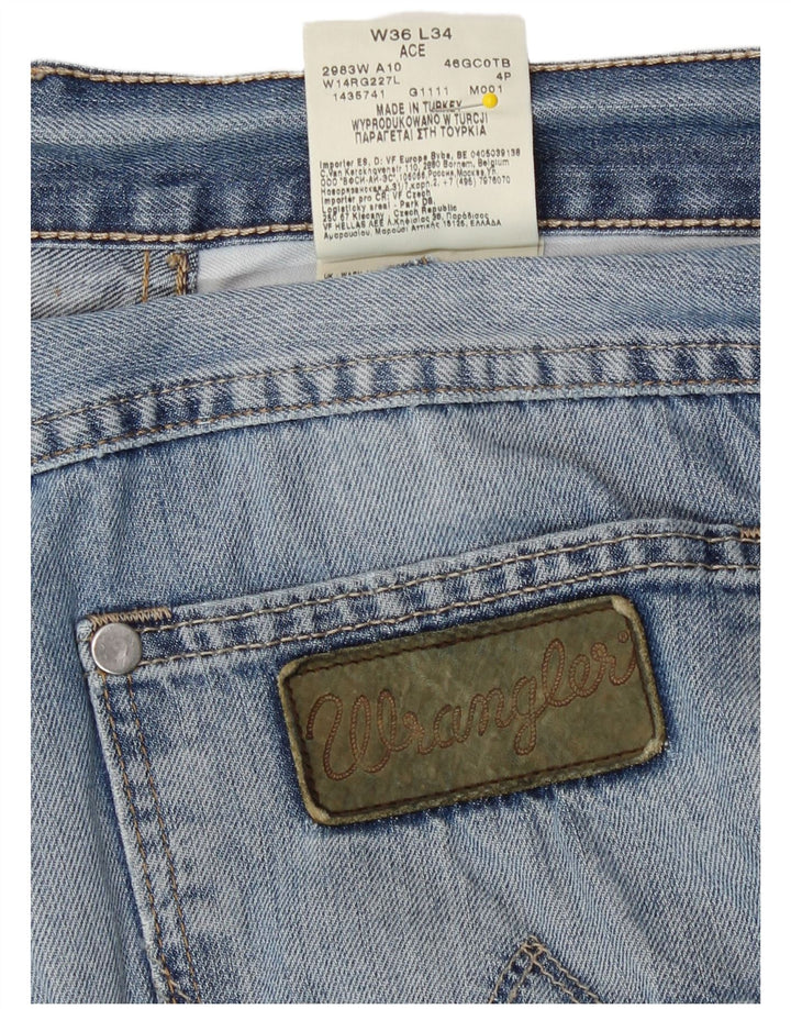 Jeans dritti da uomo Wrangler W36 L31 cotone blu