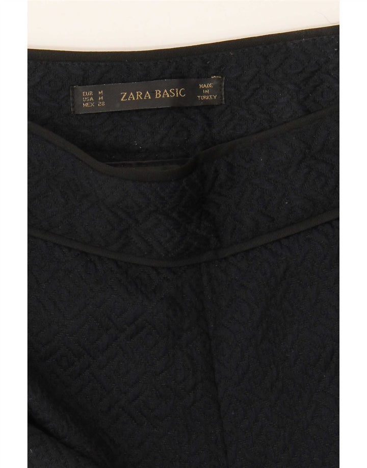 Pantaloni chino slim da donna Zara medi W28 L28 blu navy geometrici