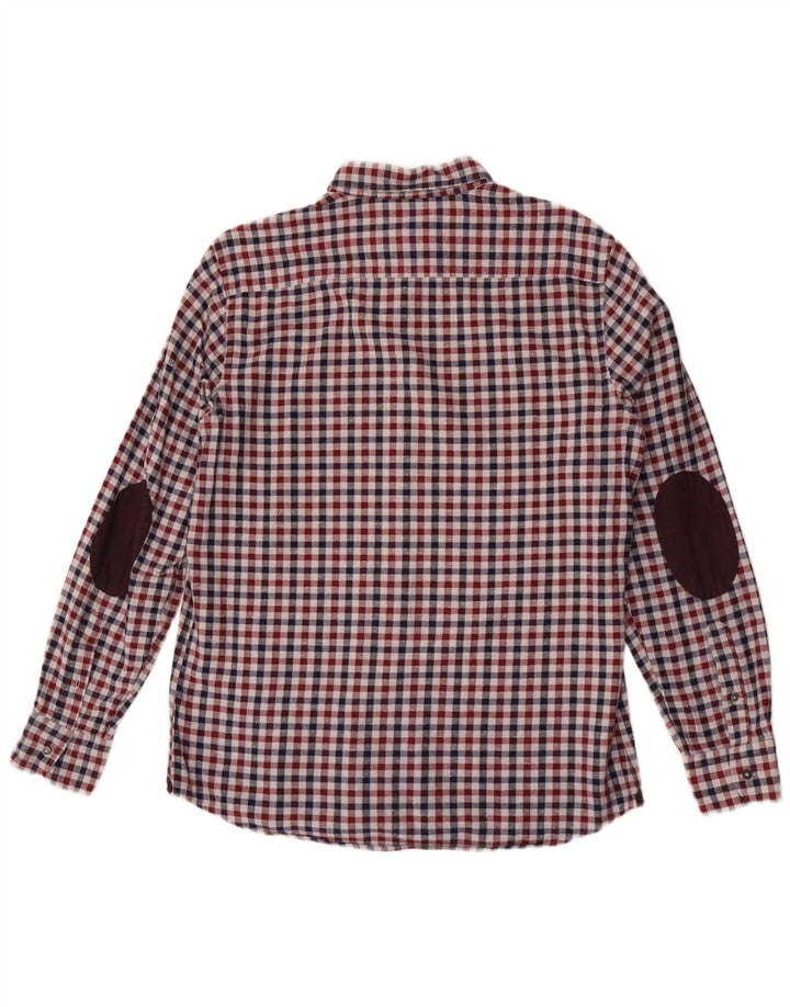 Massimo Dutti Camicia da uomo in flanella grande a quadretti multicolore