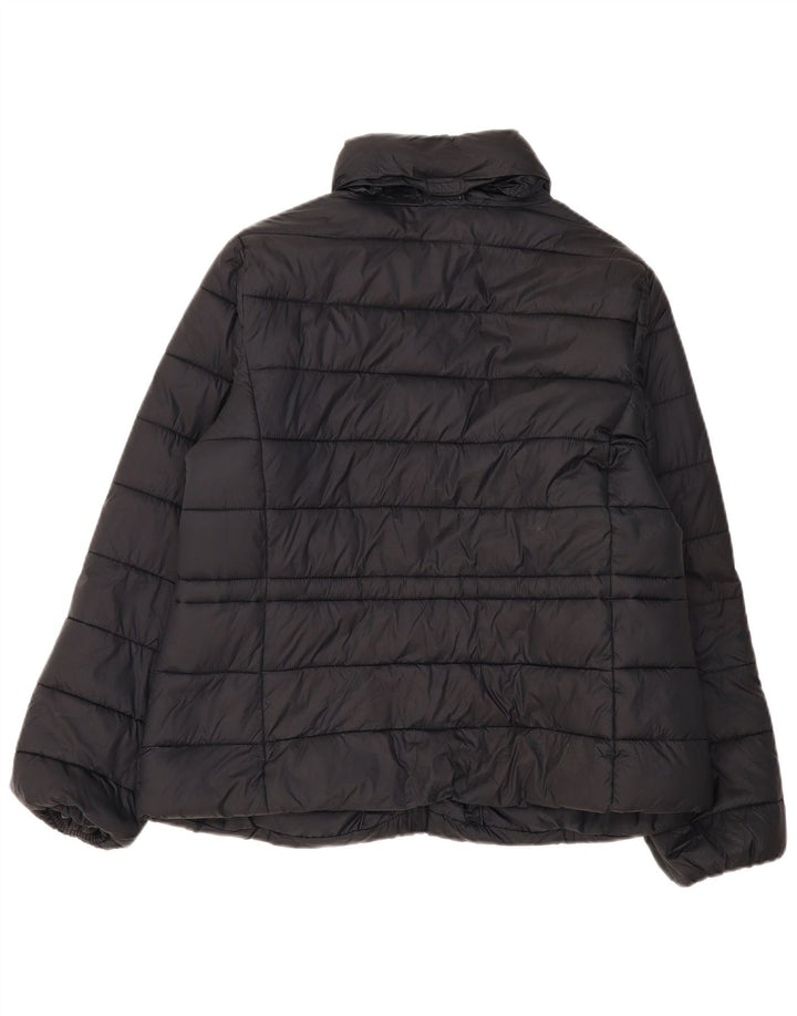 Giacca imbottita con cappuccio da donna Marks & Spencer UK 16 grande poliestere nero