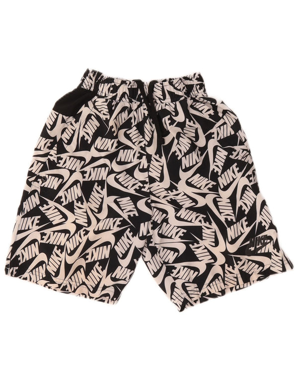 Pantaloncini sportivi Adidas da ragazzo con vestibilità standard grafica 10-11 anni, colore nero medio