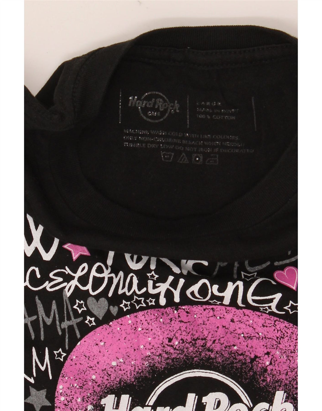 T-shirt grafica da donna HARD ROCK CAFE UK 14 grande nera