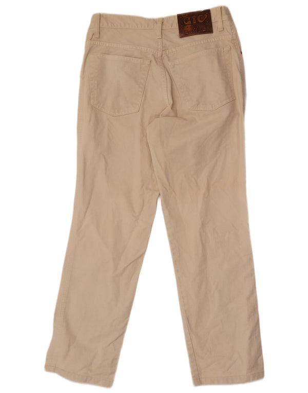 Pantaloni casual dritti da uomo vintage IT 48 medio W30 L29 cotone beige
