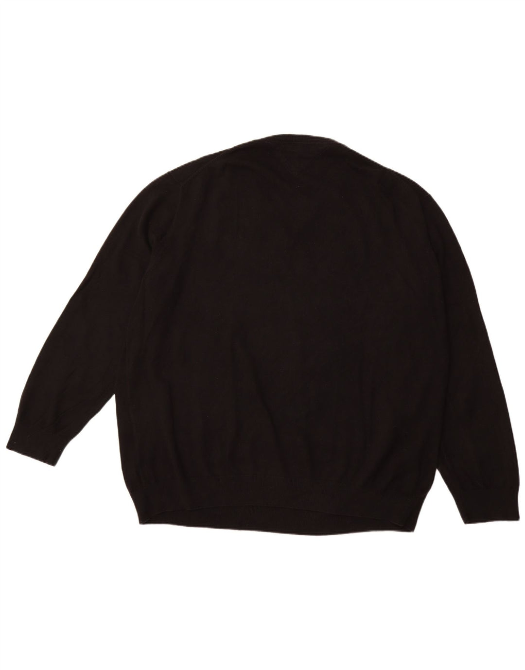 TOMMY HILFIGER Maglione da uomo con scollo a V 4XL cotone nero