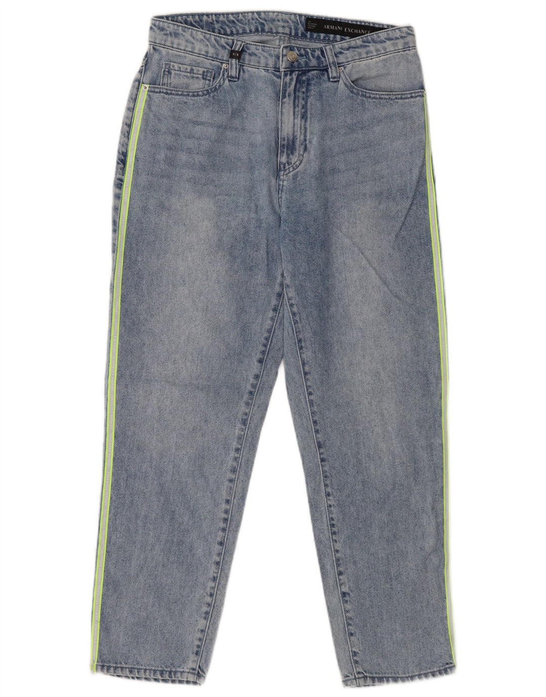 Jeans Cropped Boyfriend da Donna Armani Exchange W27 L25 Blu
