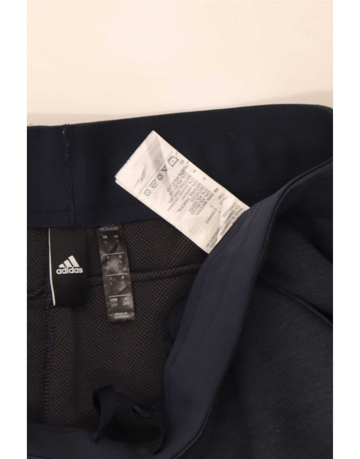 Pantaloni da tuta da uomo Adidas Large in poliestere chiazzato blu navy