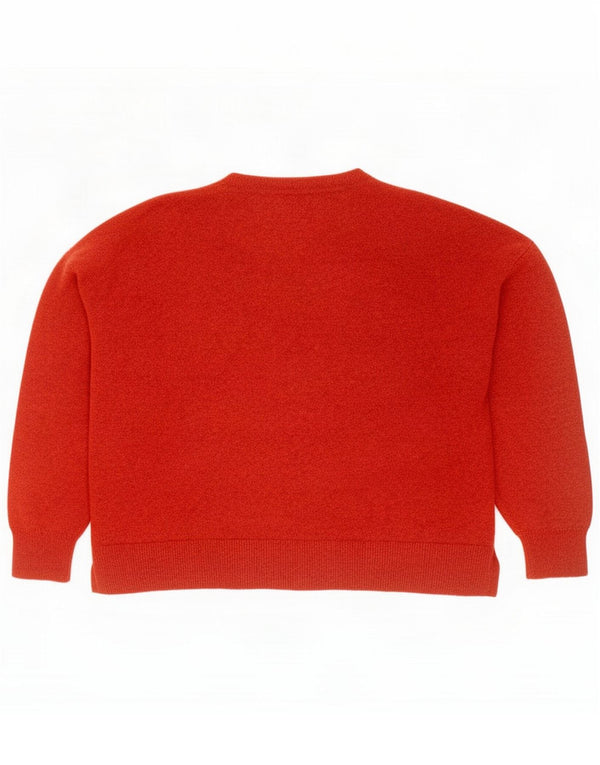 Marks & Spencer maglione oversize con scollo a barchetta da donna UK 18 XL Rosso
