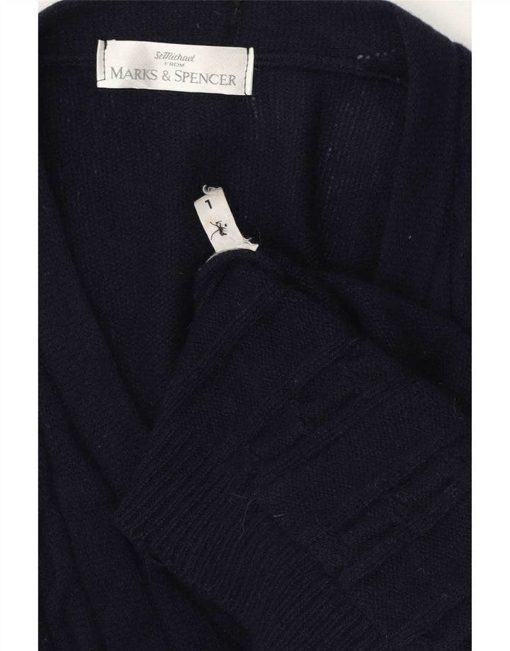 Maglione cardigan da uomo Marks & Spencer grande blu navy
