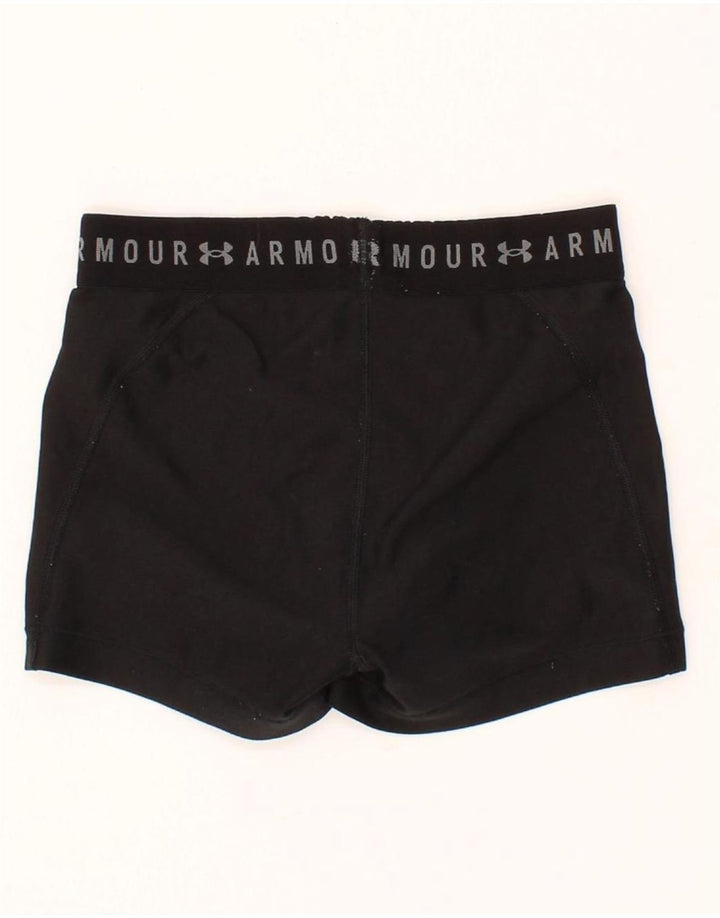 UNDER ARMOUR Womens Graphic Sport Shorts UK 4 XS  Black Polyester Vintage Under Armour and Second-Hand Under Armour from Messina Hembry 