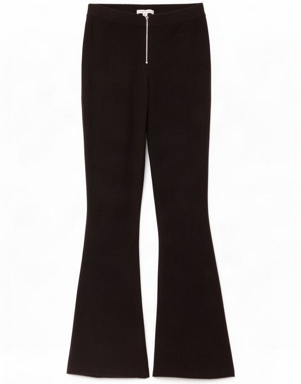 Pantaloni da donna in velluto a coste svasati Topshop UK 14 Large W30 L36 poliestere nero
