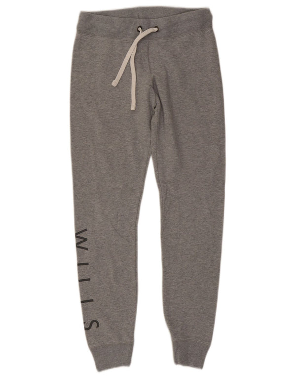 Pantaloni da tuta con grafica da donna Jack Wills Joggers UK 6 XS Cotone grigio