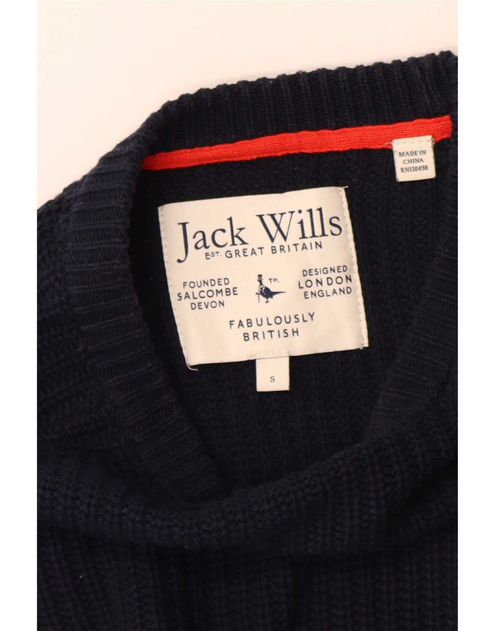 Maglione da uomo con scollo a barca Jack Wills piccolo in cotone blu navy
