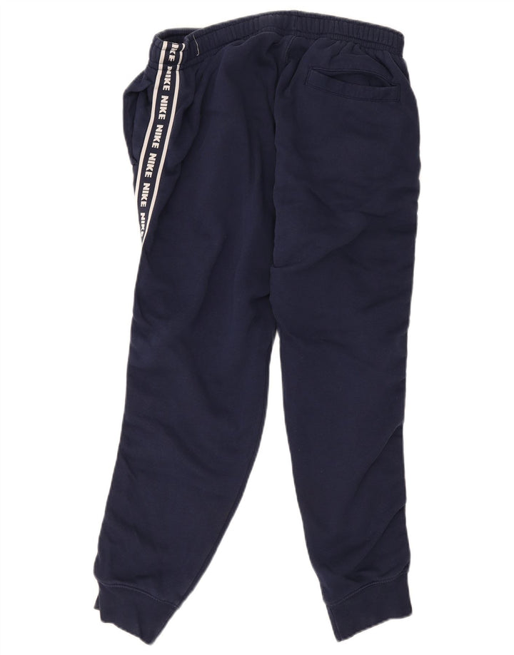 Pantaloni da tuta con grafica Nike da uomo, pantaloni da jogging, cotone medio blu navy