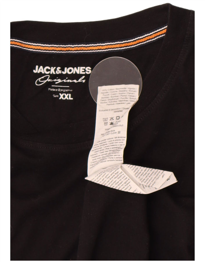 T-shirt da uomo Jack & Jones Top 2XL cotone nero