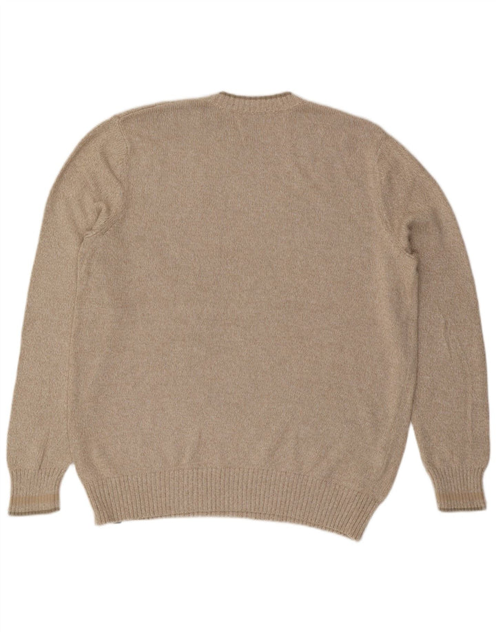 EDDIE BAUER Maglione girocollo da uomo XL in cotone beige