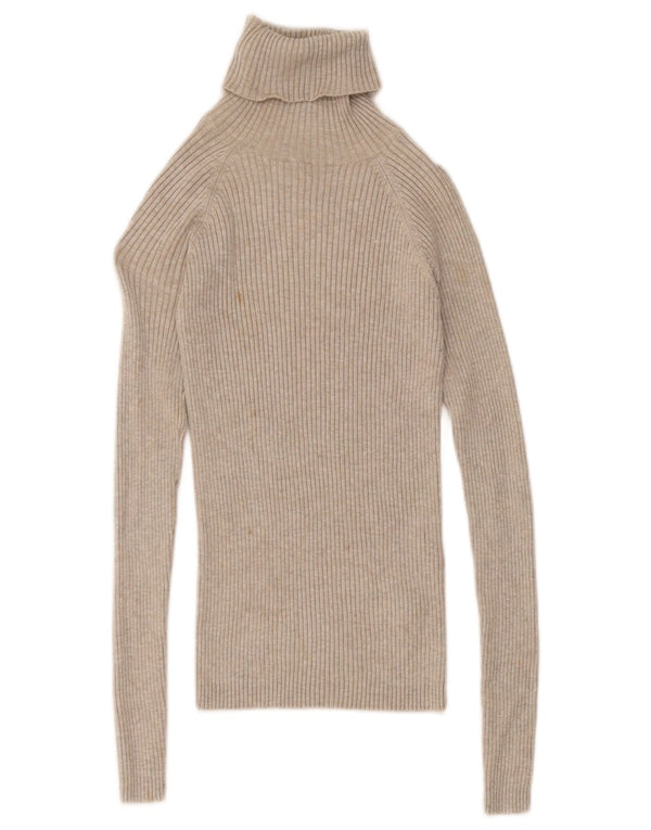 Top Zara da donna a maniche lunghe UK 8 Small in viscosa grigia