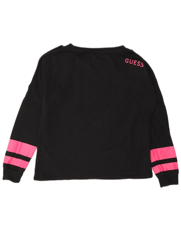 Felpa oversize con grafica da donna Guess UK 4 XS Black Colourblock