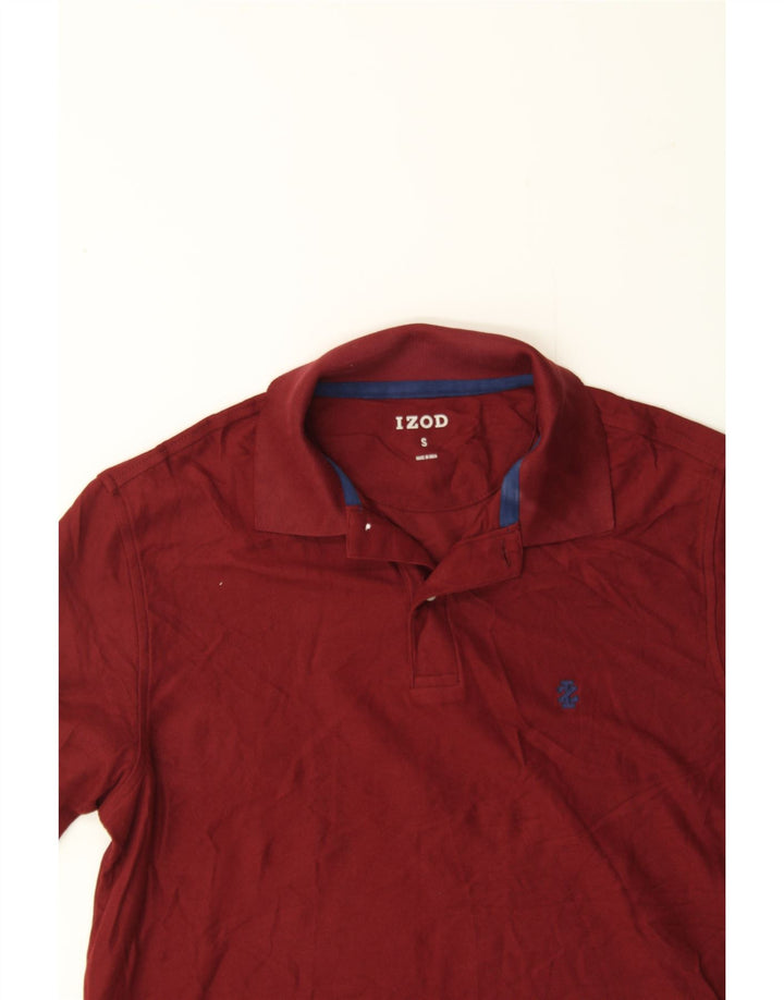 IZOD Mens Polo Shirt Small Maroon Cotton Vintage Izod and Second-Hand Izod from Messina Hembry 