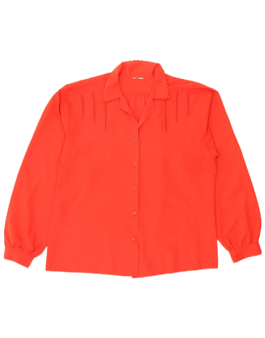 Camicetta camicia vintage da donna UK 16 grande rossa