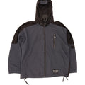 DIADORA Mens Hooded Bomber Jacket UK 42 XL Blue Colourblock Polyester Vintage Diadora and Second-Hand Diadora from Messina Hembry 