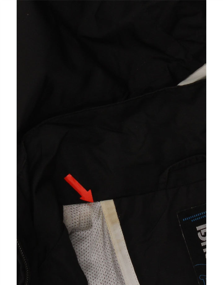 Giacca antipioggia con cappuccio da donna Brugi UK 14 poliestere color block medio nero