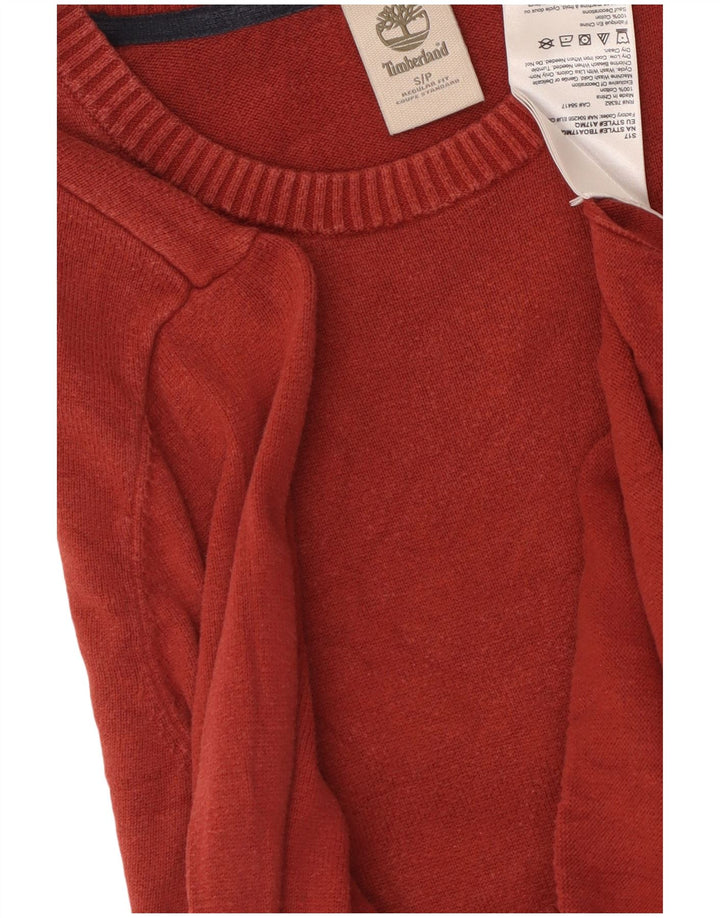 TIMBERLAND Maglione da uomo con scollo a barca piccolo cotone rosso