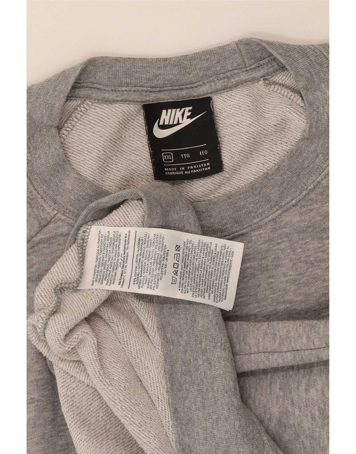 Felpa oversize da donna Nike Jumper UK 20 2XL Cotone chiazzato grigio