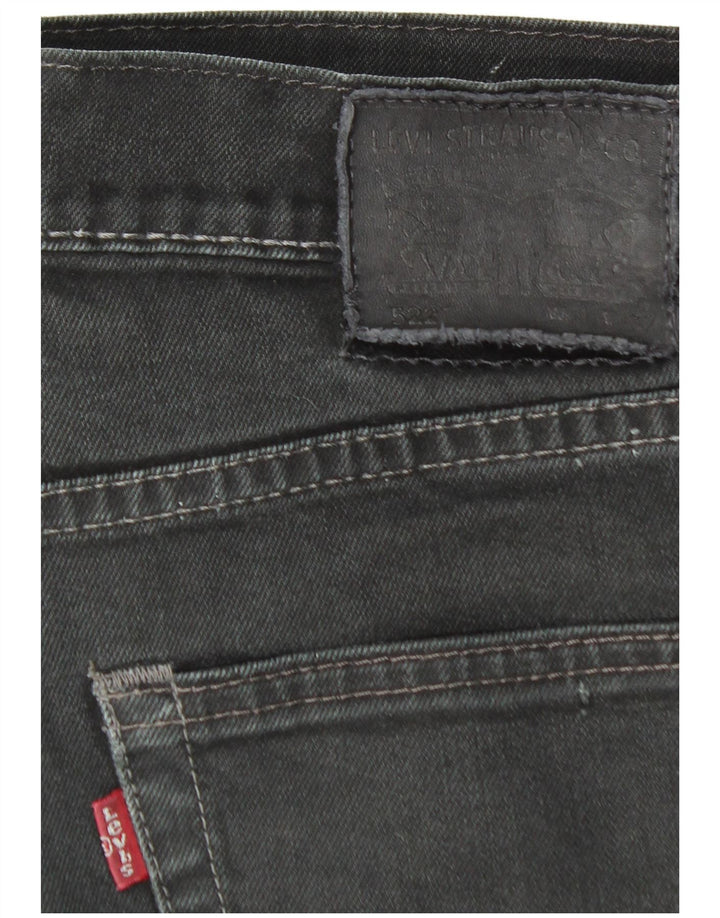 LEVI'S Jeans dritti da uomo 522 W30 L28 cotone nero