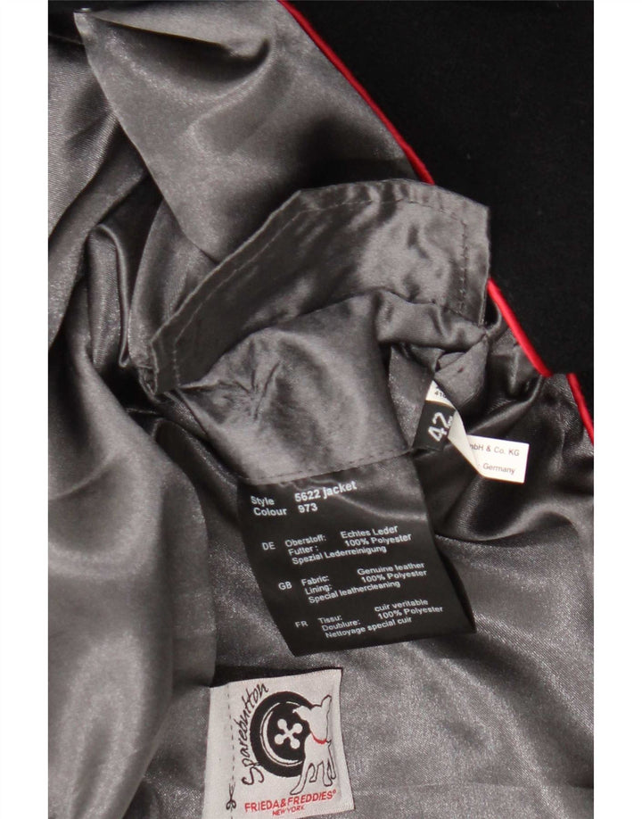 Giacca da motociclista in pelle da donna Frieda & Freddies IT 42 media pelle nera