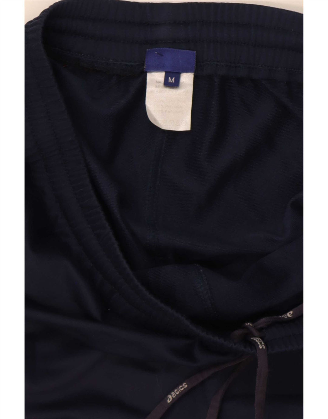 Pantaloni da tuta da uomo Asics medi in poliestere blu navy