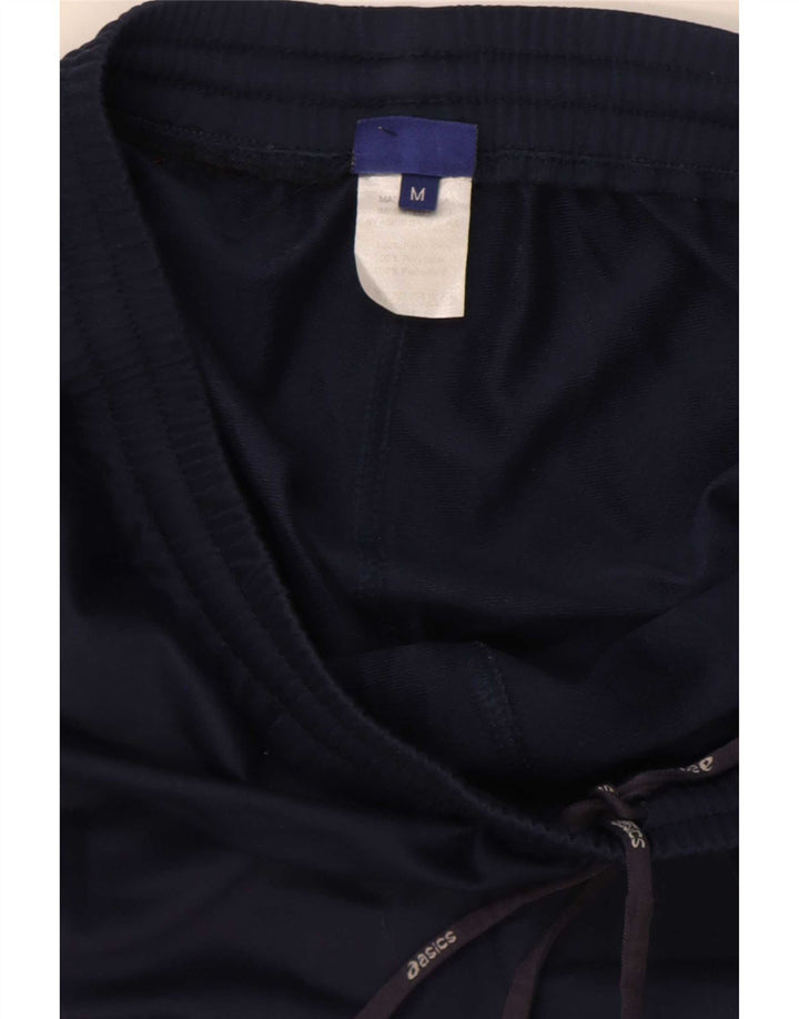Pantaloni da tuta da uomo Asics medi in poliestere blu navy