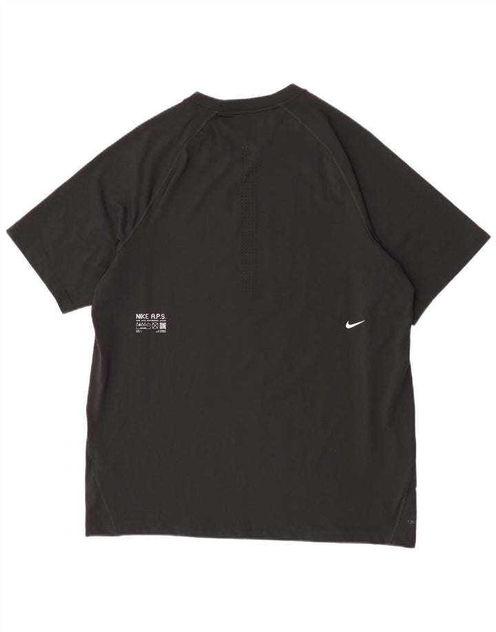 T-shirt Nike Dri Fit da uomo, grande, in poliestere nero