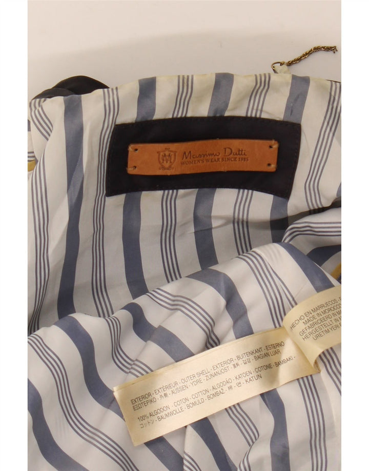 Trench da donna Massimo Dutti UK 12 cotone medio blu navy