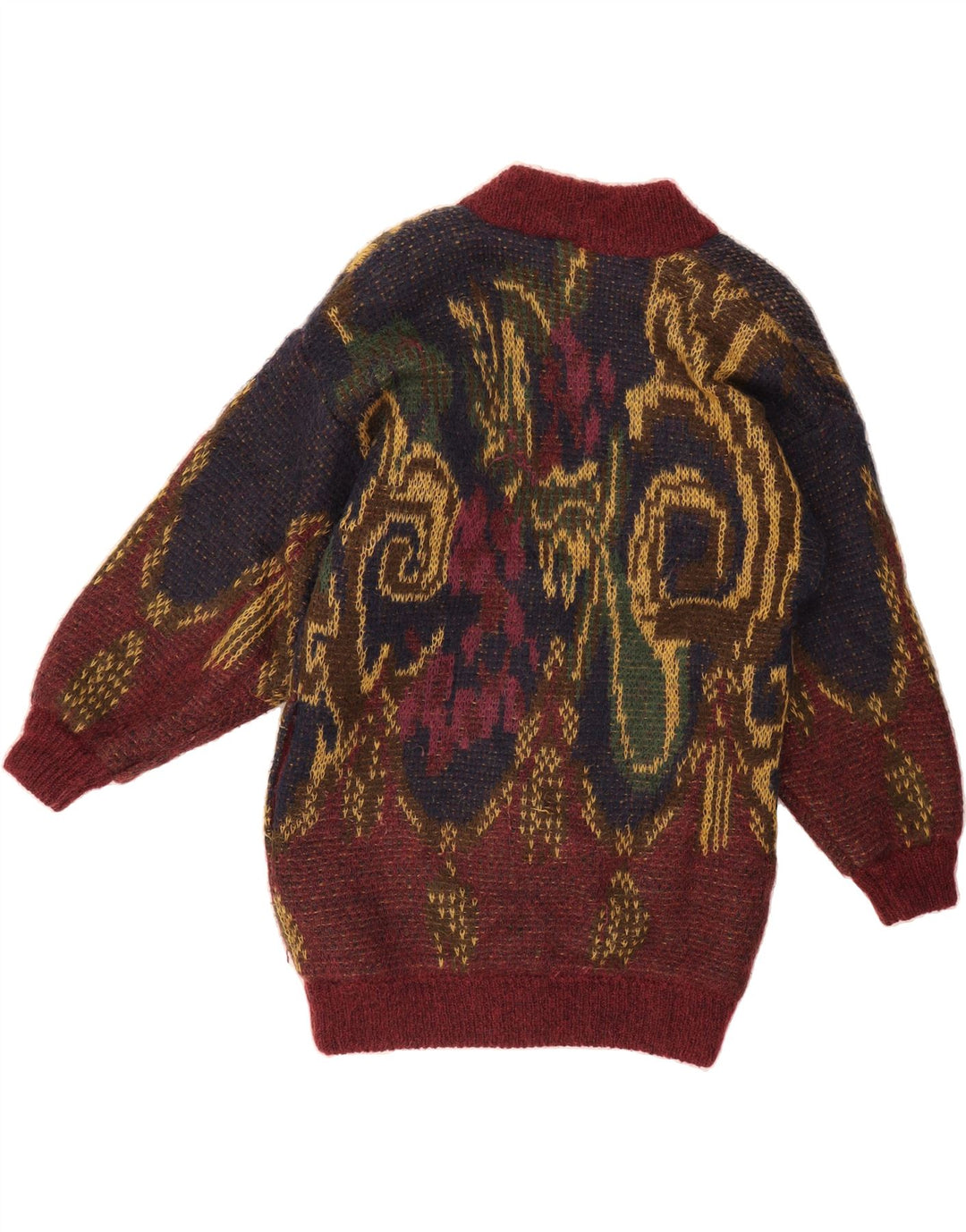 INCOGNITO Maglia Cardigan Donna IT 40/42 Colorblock Bordeaux Medio