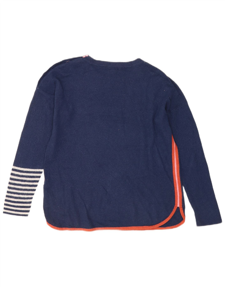Maglione maglione con scollo a barca da donna di White Stuff UK 10 piccolo blu navy