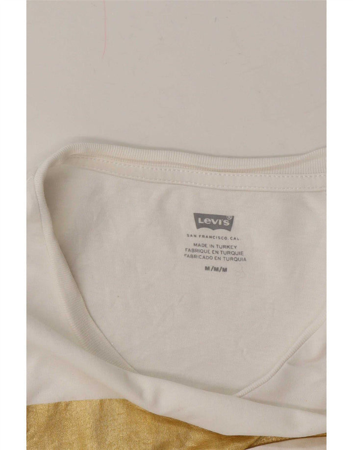 T-shirt grafica da donna Levi's Top UK 14 Medium White